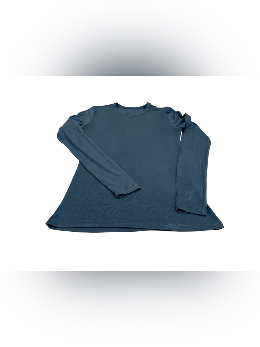 Ladies XS Cuddle Duds Long Sleeve Crewneck Top in Teal Blue